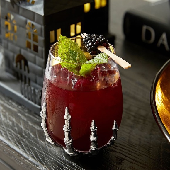 Pottery Barn Skeleton Hand Stemless Wine (x1) - Picture 3 of 4